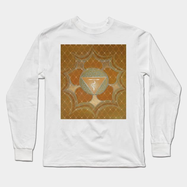 Solar Plexus Chakra Manipura Long Sleeve T-Shirt by shimaart